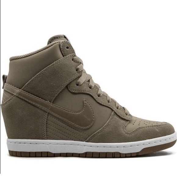Nike Dunk Sky High Hidden Wedge Sneaker Olive Green